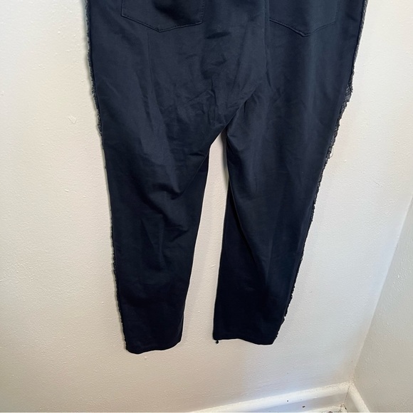 Navy Blue Sweatpants Sequin Side Stripes - Picture 9 of 10